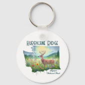 Hurricane Ridge National Park Souvenir Gift Sleutelhanger (Achterkant)