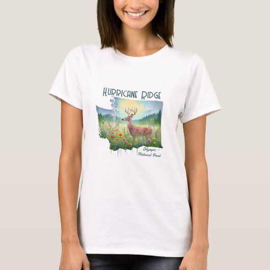 Hurricane Ridge National Park Souvenir Gift T-shirt (Voorkant)