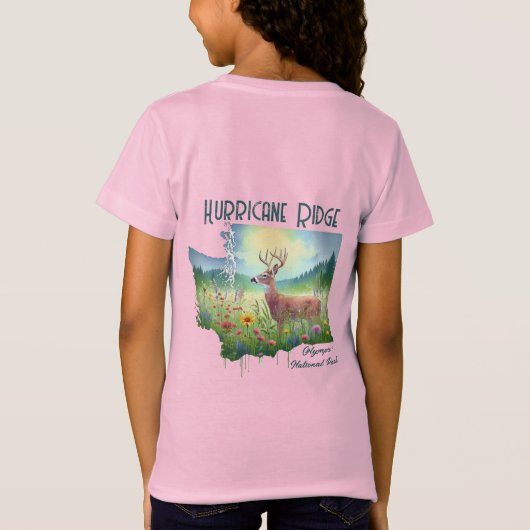 Hurricane Ridge National Park Souvenir Gift T-shirt (Achterkant)