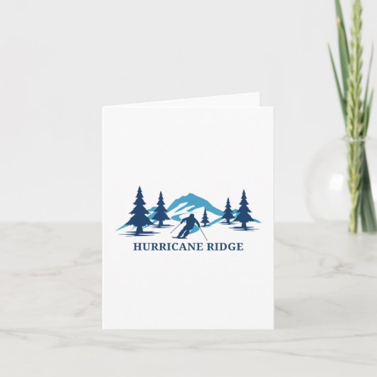 Hurricane Ridge Washington Ski Resort Skiër Kaart (Voorkant)