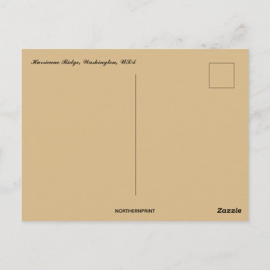 Hurricane Ridge Washington USA Briefkaart (Achterkant)