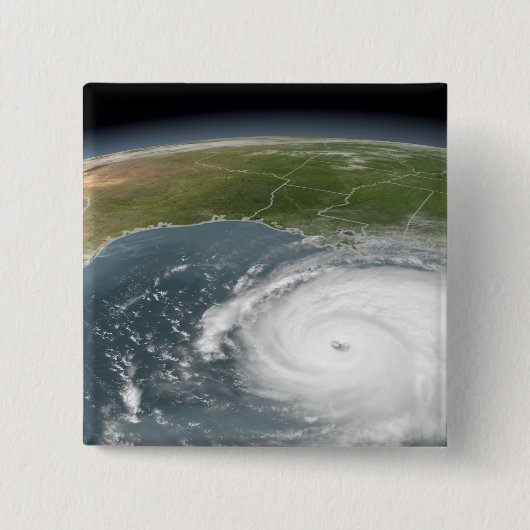 Hurricane Rita Vierkante Button 5,1 Cm (Voorkant)