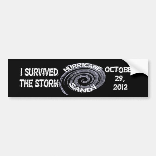 Hurricane Sandy Bumpersticker (Voorkant)