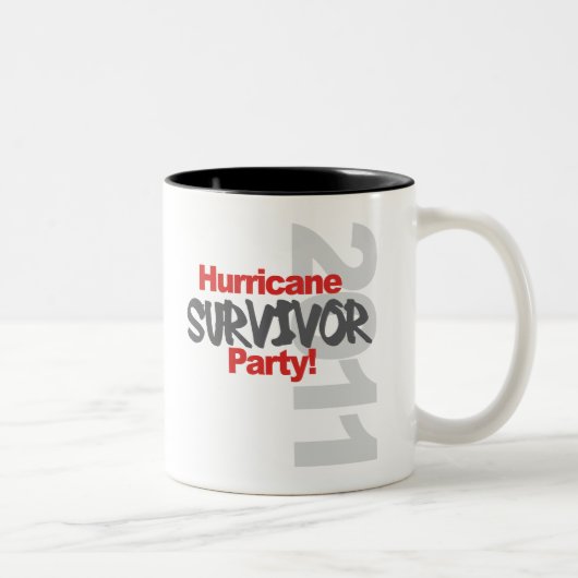 Hurricane Survival Party 1011 Tweekleurige Koffiemok (Rechts)