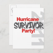 Hurricane Survival Party 1011 Uitnodiging Briefkaart (Voorkant / Achterkant)