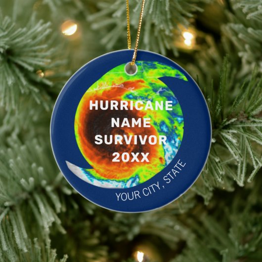 HURRICANE SURVIVOR-gepersonaliseerde herdenking Keramisch Ornament (Boom)
