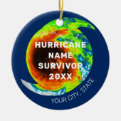 HURRICANE SURVIVOR-gepersonaliseerde herdenking Keramisch Ornament (Voorkant)