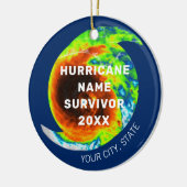 HURRICANE SURVIVOR-gepersonaliseerde herdenking Keramisch Ornament (Links)