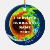 HURRICANE SURVIVOR, gepersonaliseerde herdenking Keramisch Ornament (Voorkant)