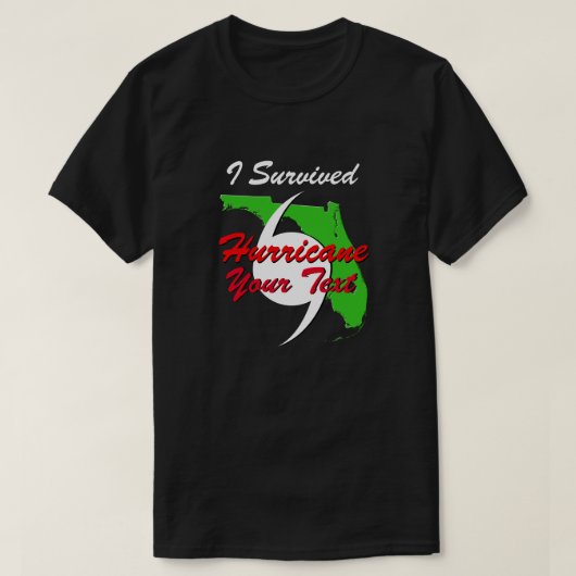 Hurricane Survivor Personalized T-Shirt (Design voorkant)