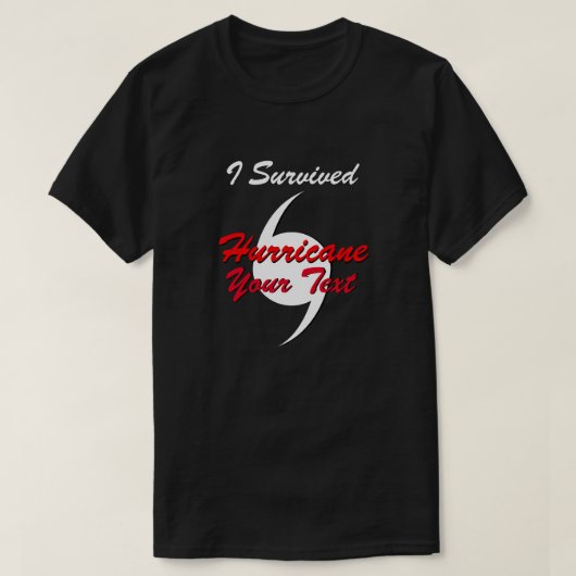 Hurricane Survivor Personalized T-Shirt (Design voorkant)