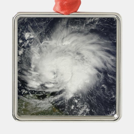 Hurricane Tomas over de Lesser Antilles Metalen Ornament (Voorkant)