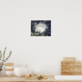 Hurricane Tomas over de Lesser Antilles Poster (Keuken)