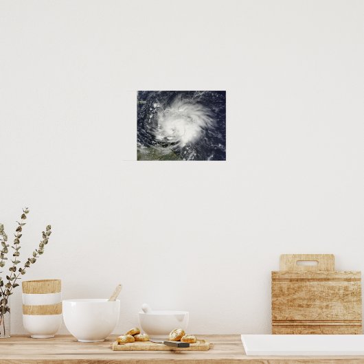Hurricane Tomas over de Lesser Antilles Poster (Keuken)