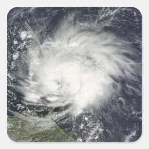 Hurricane Tomas over de Lesser Antilles Vierkante Sticker