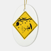 Hurricane Weather Warning Merchandise and Clothing Keramisch Ornament (Links)