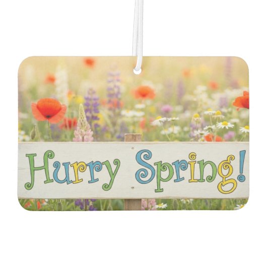 Hurry Spring! Landscape Rectangle Air Freshener Luchtverfrisser (Achterkant)