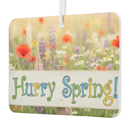 Hurry Spring! Landscape Rectangle Air Freshener Luchtverfrisser (Links)