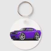 Hurst Challenger Paarse Car Sleutelhanger (Voorkant)