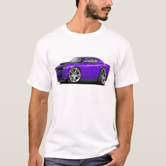 Hurst Challenger Paarse Car T-shirt (Voorkant)