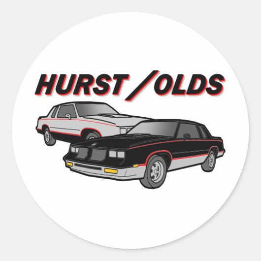 Hurst/Olds Ronde Sticker (Voorkant)