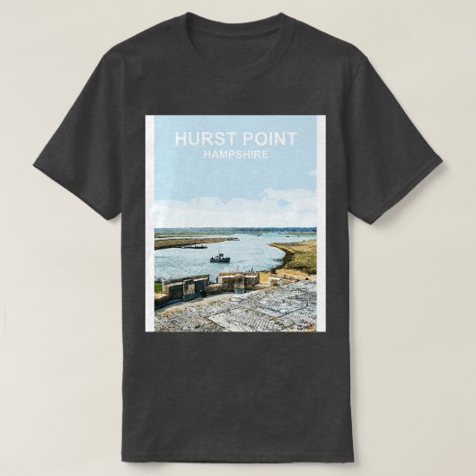 Hurst Point Hampshire cadeau New Forest Travel ber T-shirt (Design voorkant)