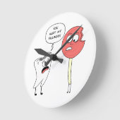 Hurt Feelings Wall Clock Ronde Klok (Hoek)