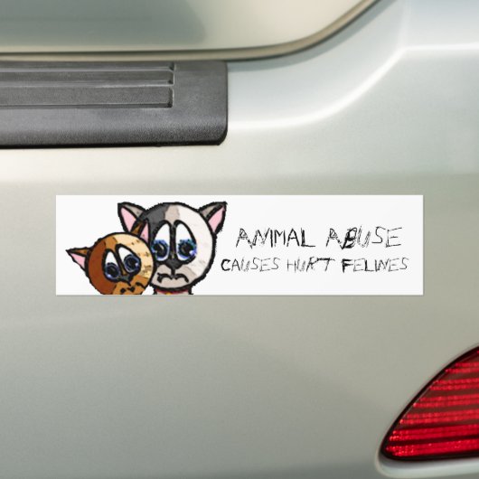 Hurt Felines Bumpersticker (Op auto)