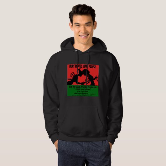 Hurt People Hurt Mensen RGB Blk Hoodie (Voorkant volledig)