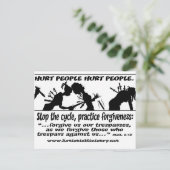 Hurt People Hurt People briefkaarten white bkgr (Staand voorkant)