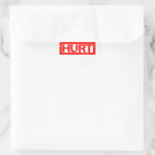 Hurt Stamp Ronde Sticker (Tas)