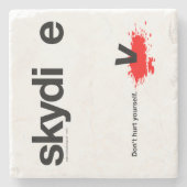 Hurt Yourself Skydiver niet Stenen Onderzetter (Voorkant)