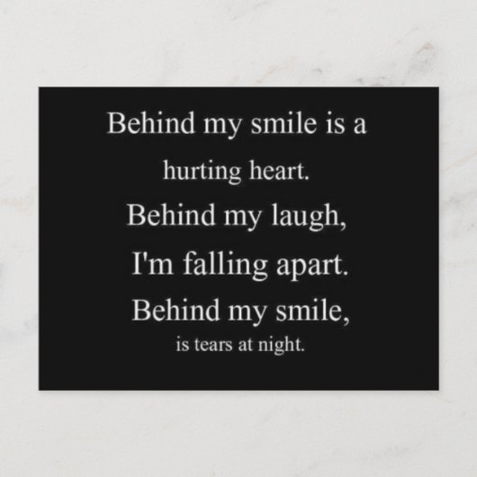 Hurting Heart sadness depressie alleen emo relatio Briefkaart (Voorkant)