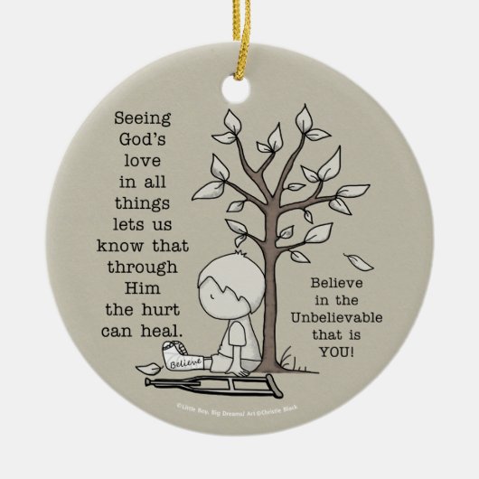 Hurts kunnen helen keramisch ornament (Voorkant)