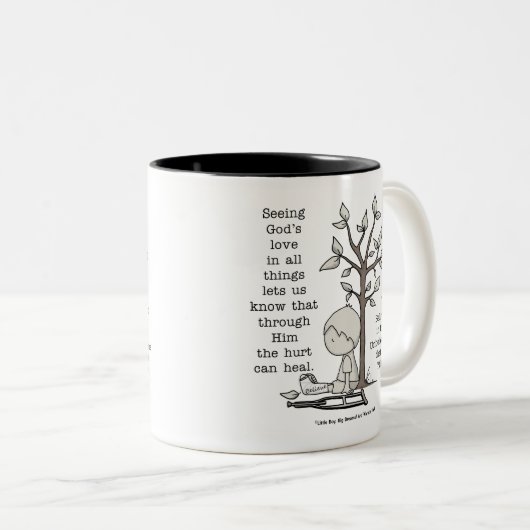 Hurts kunnen helen tweekleurige koffiemok (Voorkant rechts)