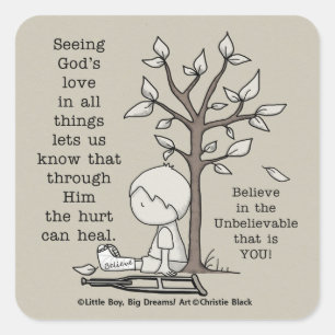 Hurts kunnen helen vierkante sticker