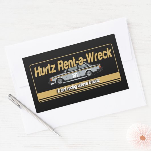 Hurtz Rent-a-Wreck Sticker (Envelop)