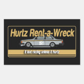 Hurtz Rent-a-Wreck Sticker (Voorkant)
