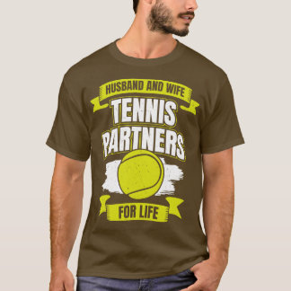 Hus en vrouw tennispartners voor het leven t-shirt