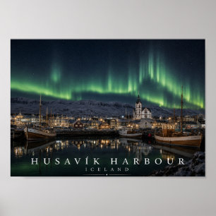 Húsavík Baai Boten IJsland A4 Poster