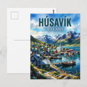 Húsavík IJsland Briefkaart (Voorkant / Achterkant)