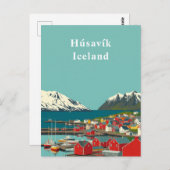 Húsavík, IJslandse kunststad Briefkaart (Voorkant / Achterkant)