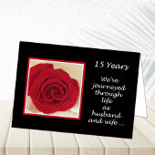 Husband 15e Jubileum Red Rose Kaart