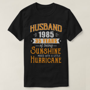 Husband 1985 Gift, 35 jaar Jubileum voor bruiloft T-shirt