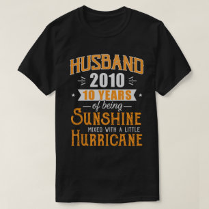 Husband 2010 Gift, 10 jaar bruiloft Jubileum T-shirt