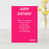 Husband 40ste verjaardagskaarten kaart (Gele Bloem)