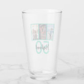 Husband 50th Birthday Foto Collage Glas (Achterkant)