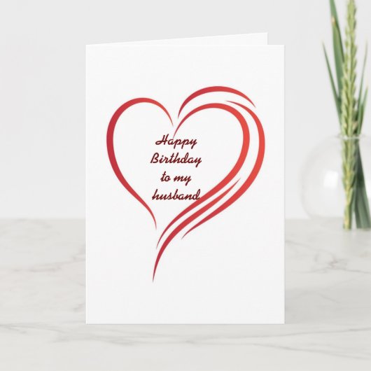 **HUSBAND** AL MIJN LIEFJE OP JE BIEDDAGKAART KAART (Voorkant)