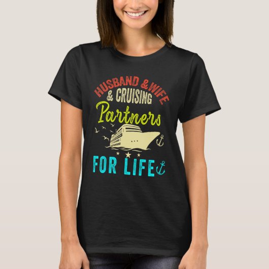 Husband and Wife Cruise Partners for life 2023 Cru T-shirt (Voorkant)