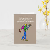 Husband Appreciation Day Card - Man Carrying Wife  Kaart (Gele Bloem)